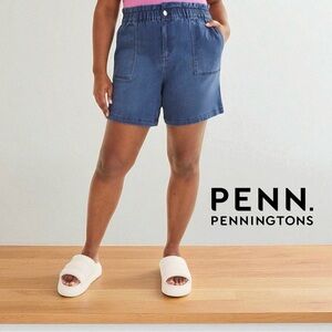 NWOT, Penningtons, 1948 Fit, Stretch Denim Short, Plus Size 3X, Blue